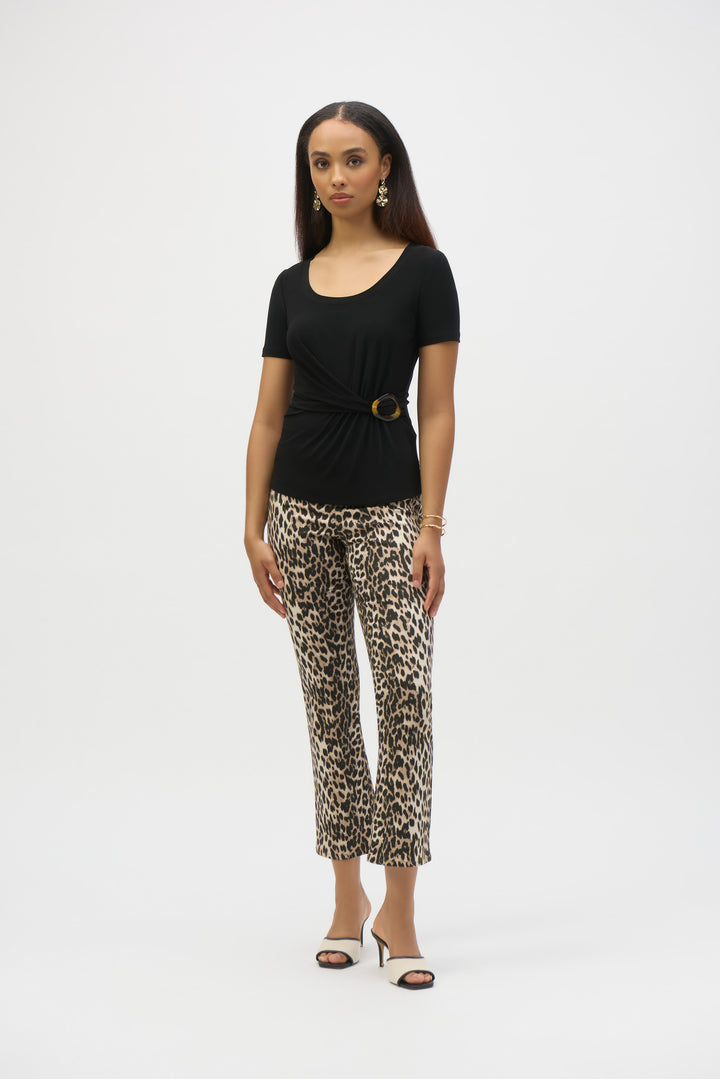 Joseph Ribkoff Leopard Print Jeans