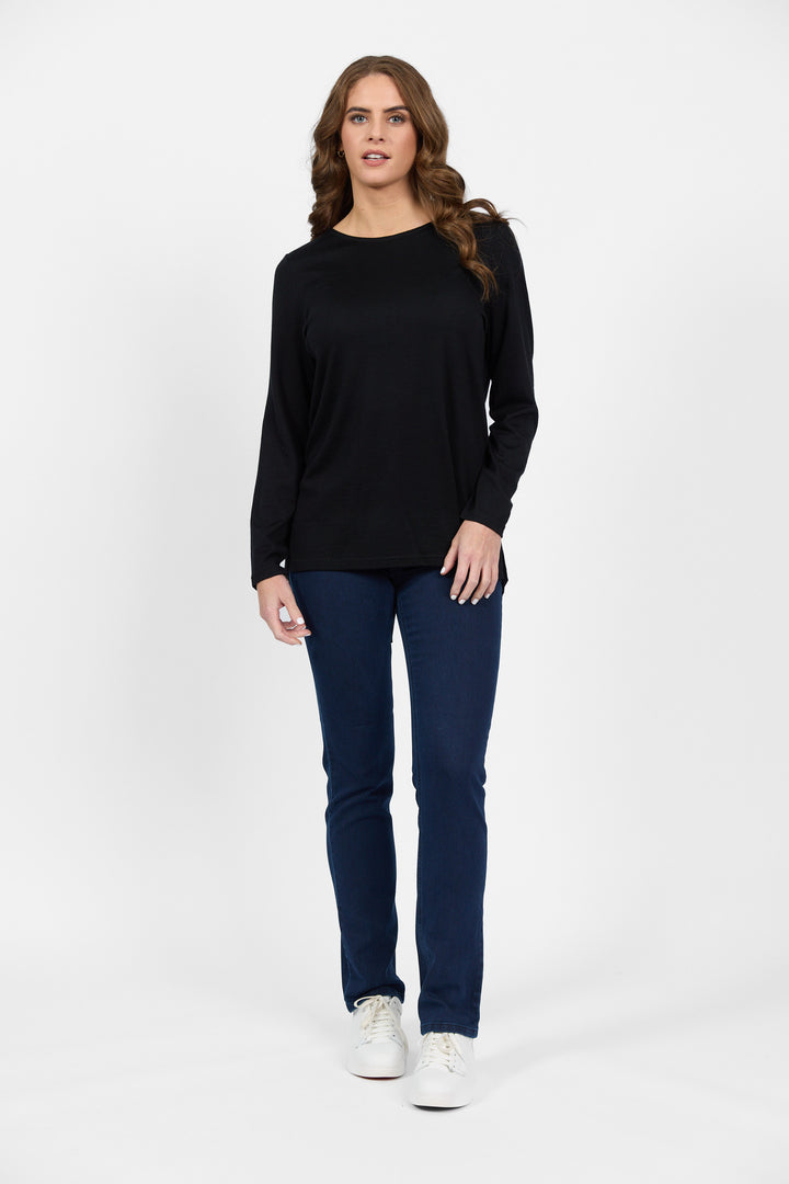 Vassalli Back Button Placket Top