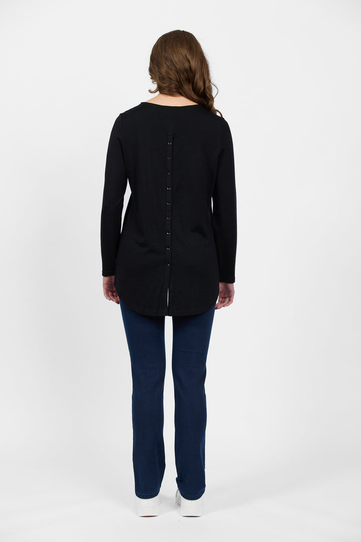 Vassalli Back Button Placket Top