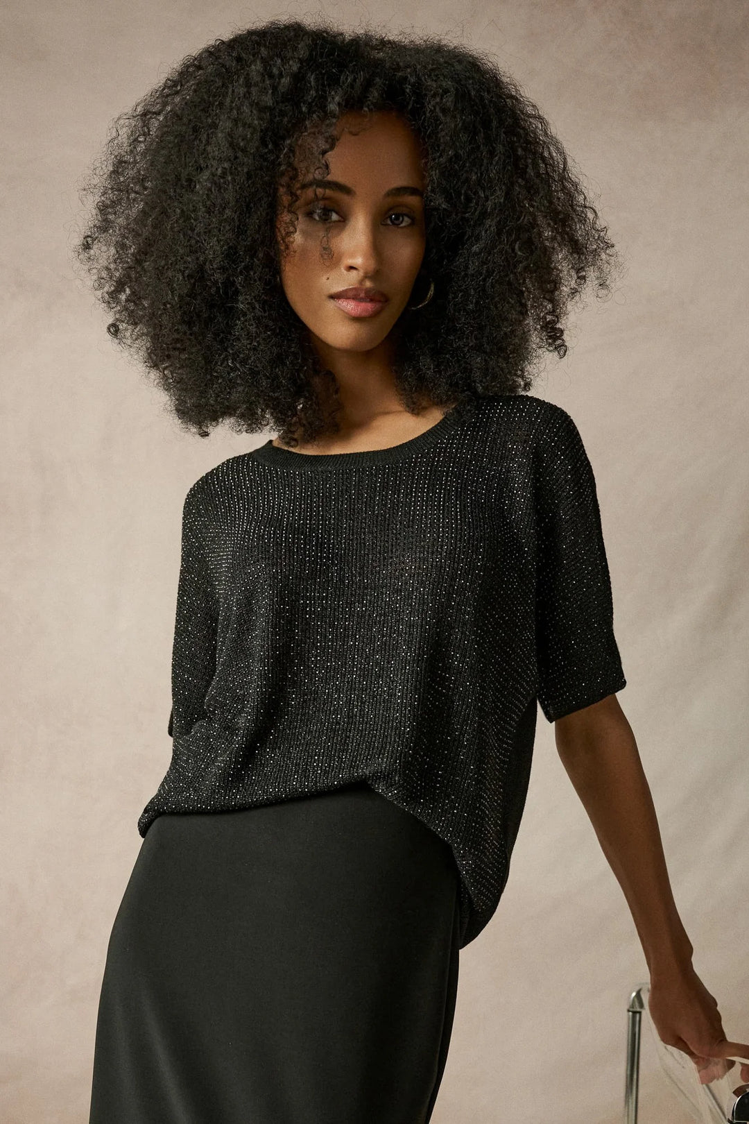 Joseph Ribkoff Metalic T-Shirt