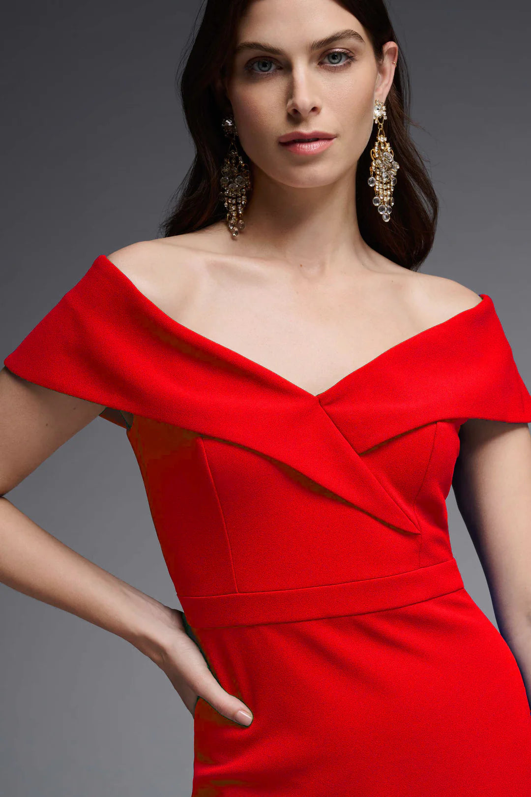 Joseph Ribkoff Scuba Crepe Trumpet Dress