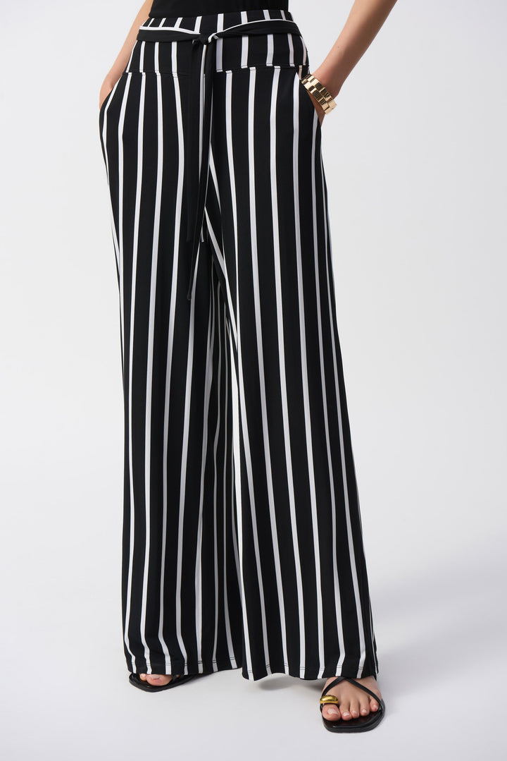 Joseph Ribkoff Stripe Silky Knit Wide Pants