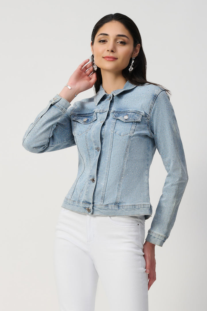 Joseph Ribkoff Casual Collared Denim Jkt