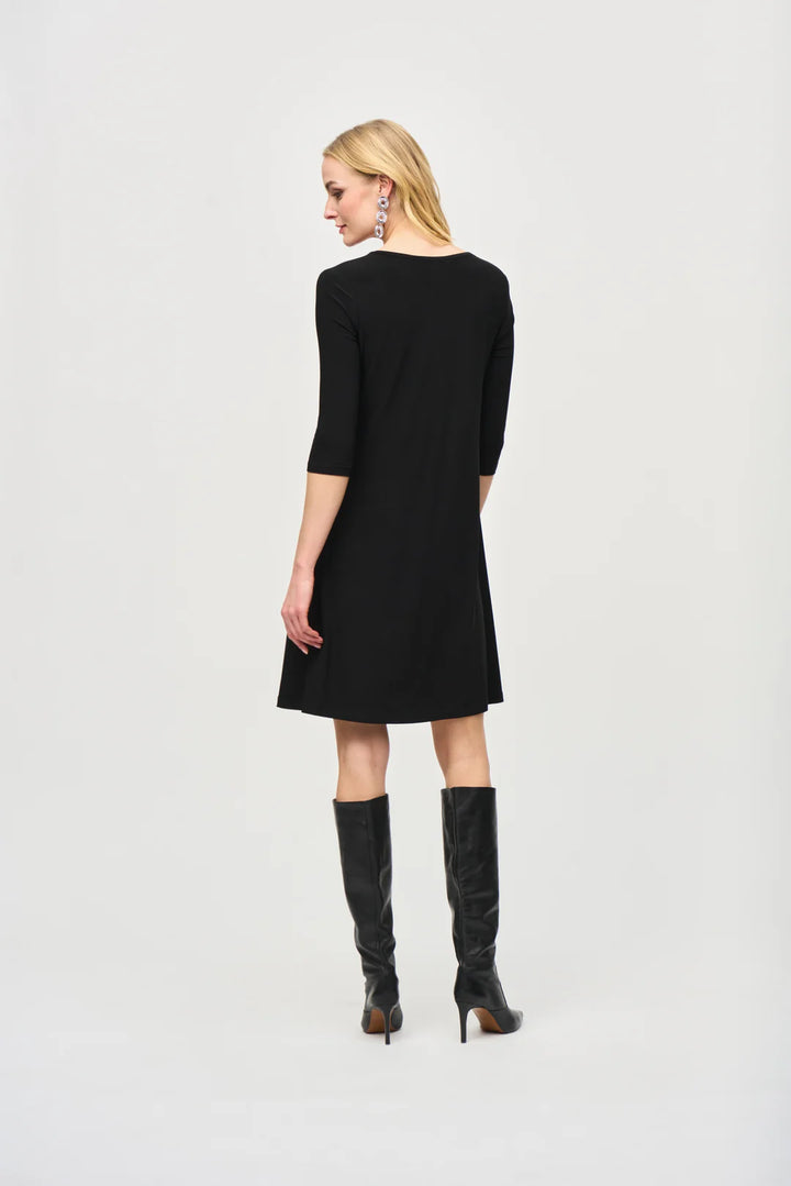 Joseph Ribkoff Black Empress Colour Block Dress