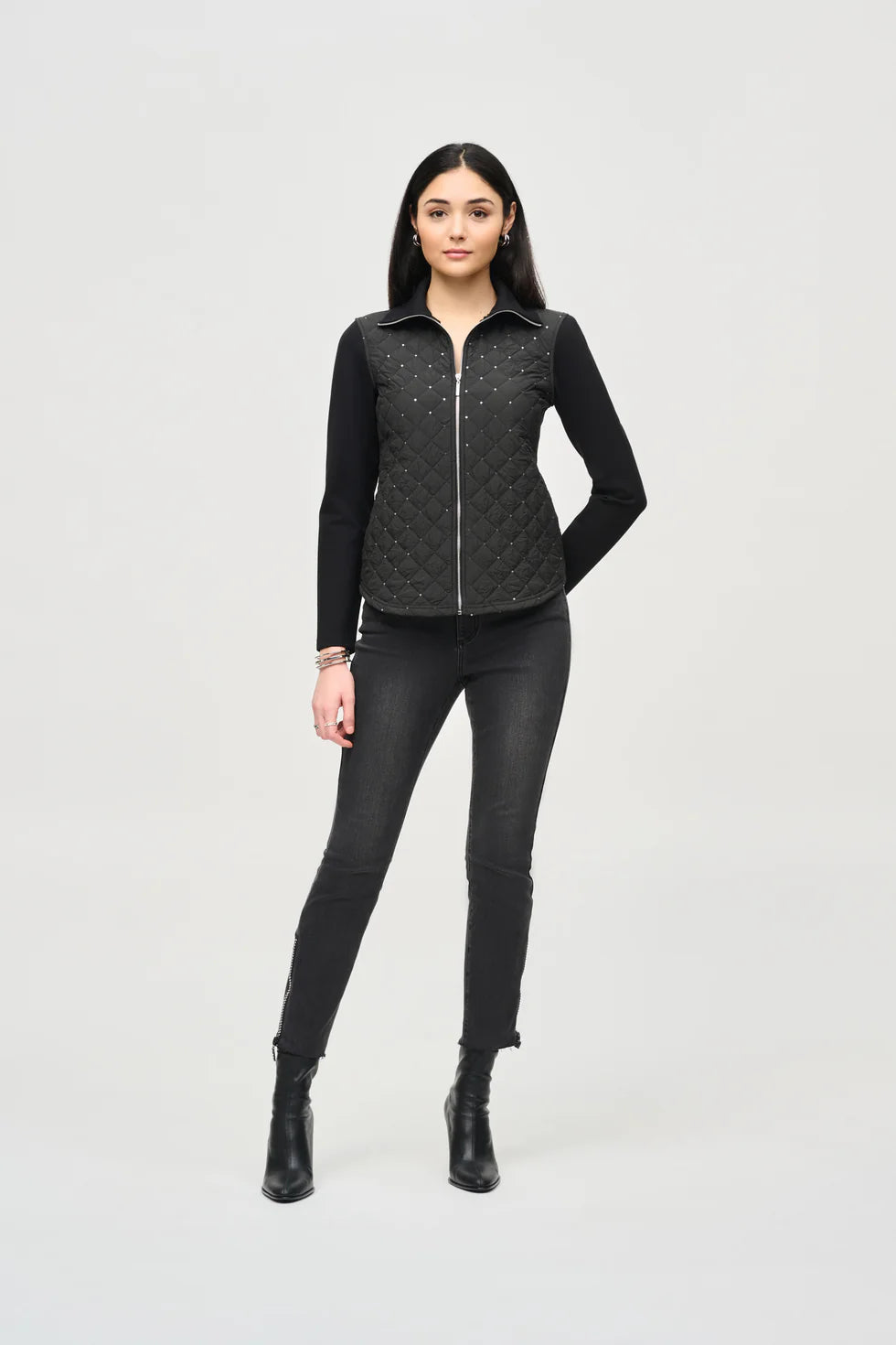 Joseph Ribkoff Quilted Sequin Jacket