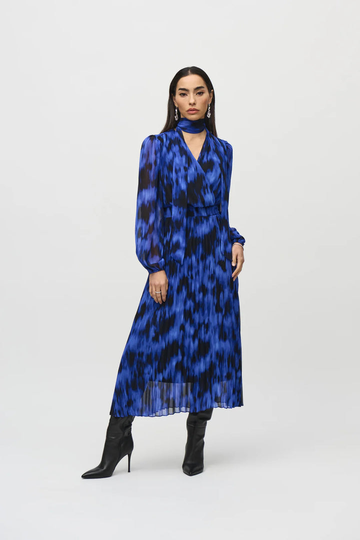 Joseph Ribkoff Chiffon Abstract Midi Dress 244924