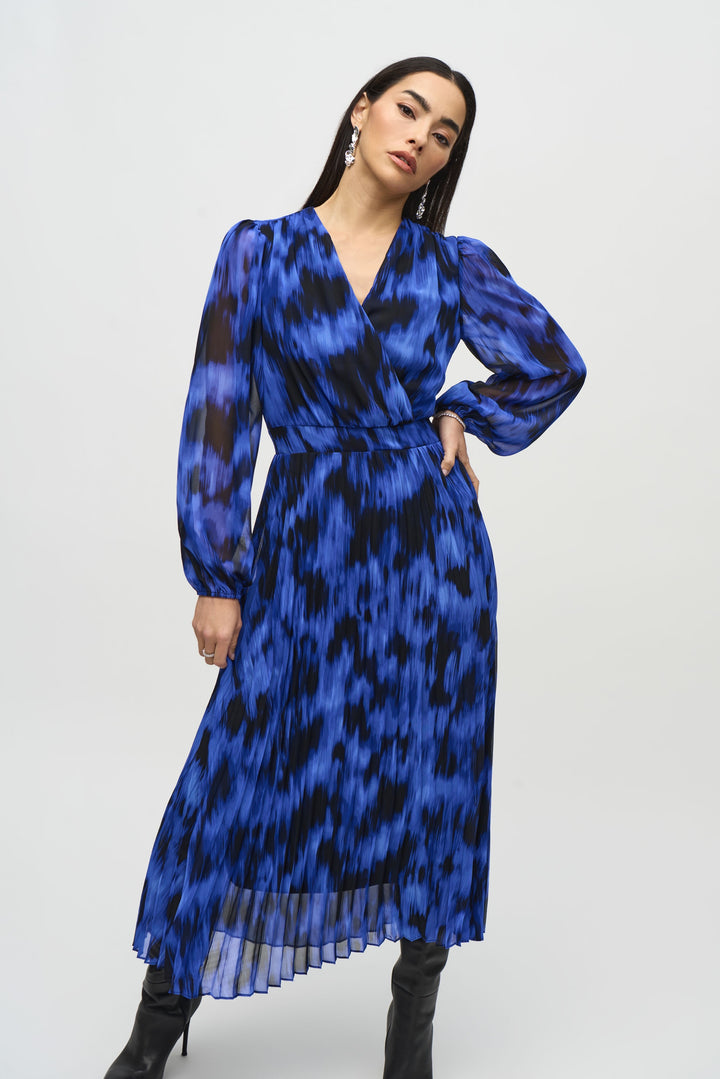 Joseph Ribkoff Chiffon Abstract Midi Dress 244924