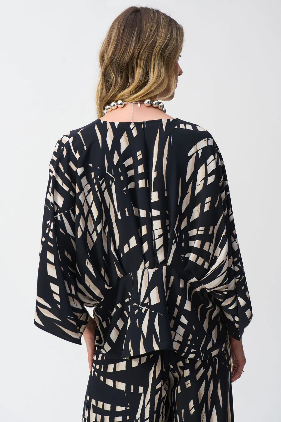 Joseph Ribkoff Tropical Print Peplum Top