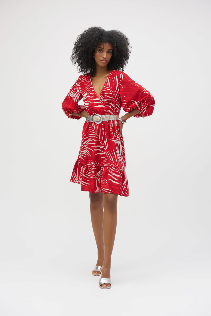 Joseph Ribkoff Floral Puff Sleeve Dress