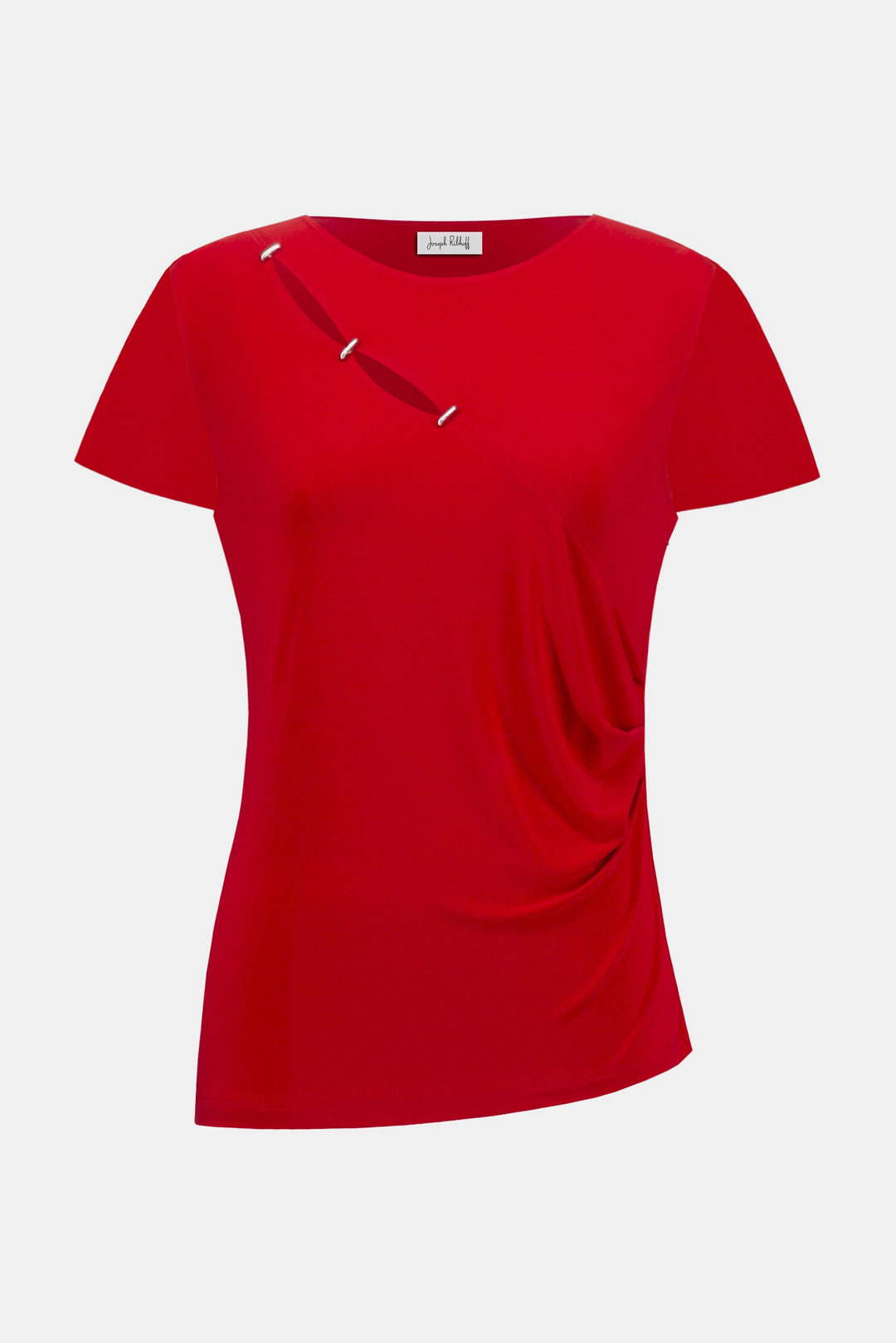 Joseph Ribkoff Radiant Red Silky Knit Fitted Top
