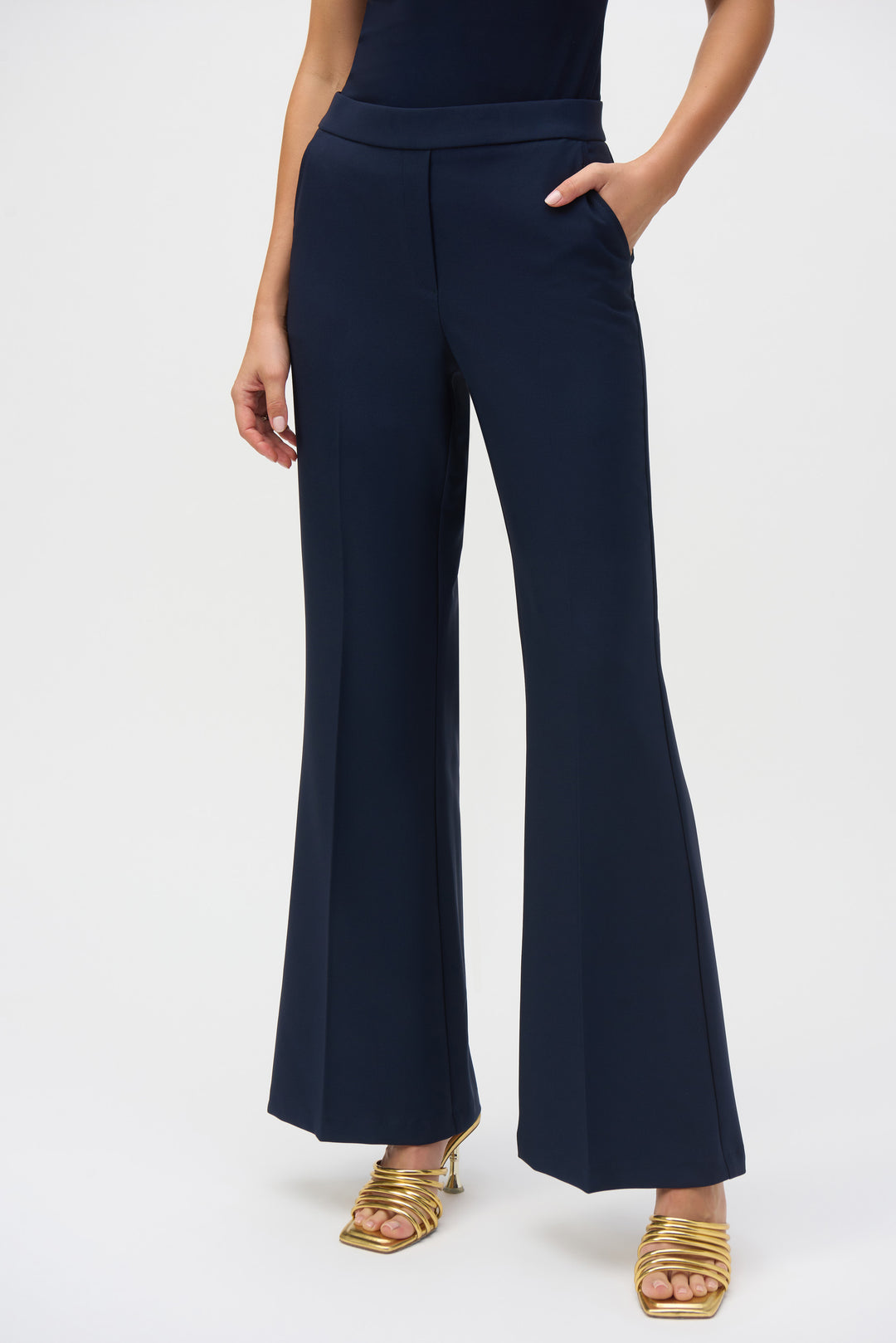 Joseph Ribkoff Lux Twill Flared Pull-On Pants