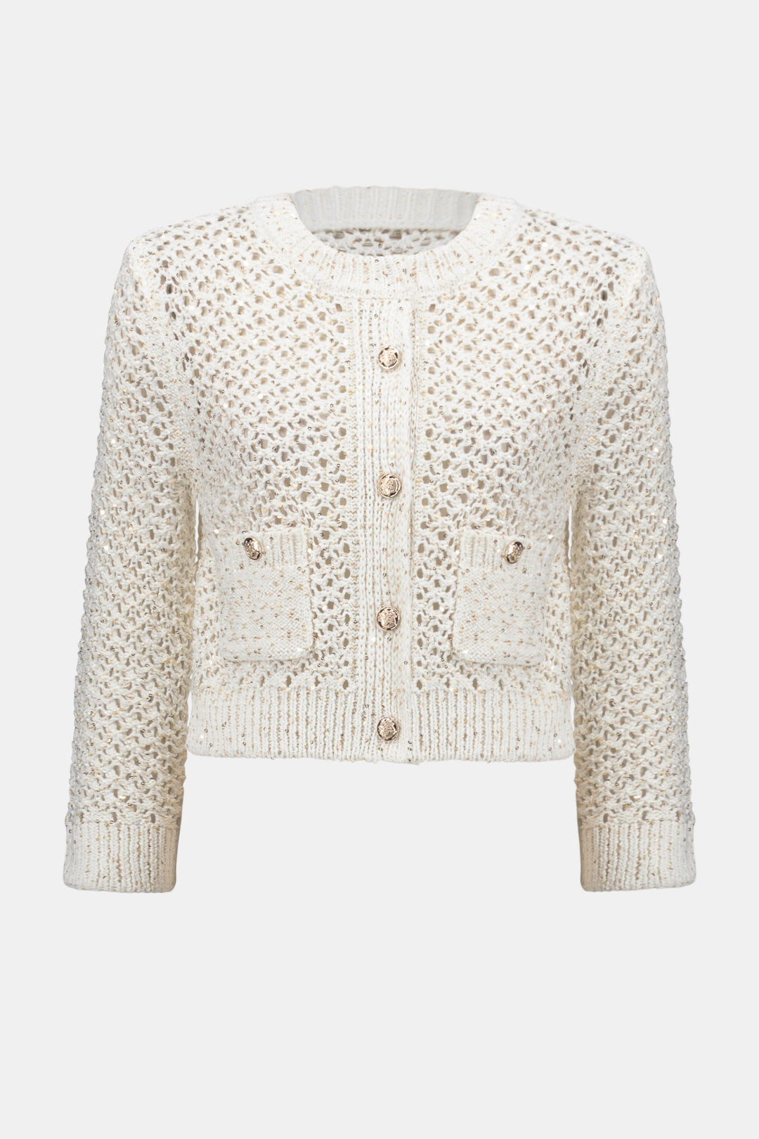 Joseph Ribkoff Open Stitch Short Cardigan