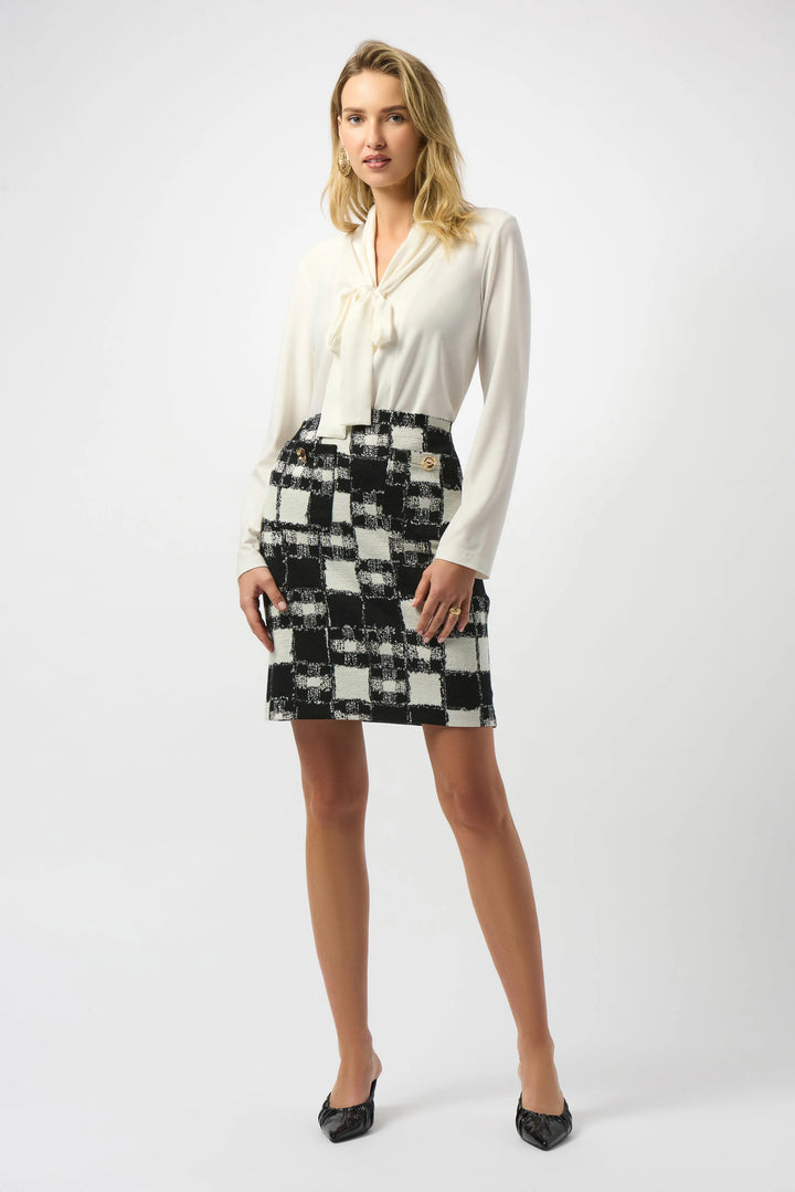 Joseph Ribkoff knit And Satin Straight Tunic