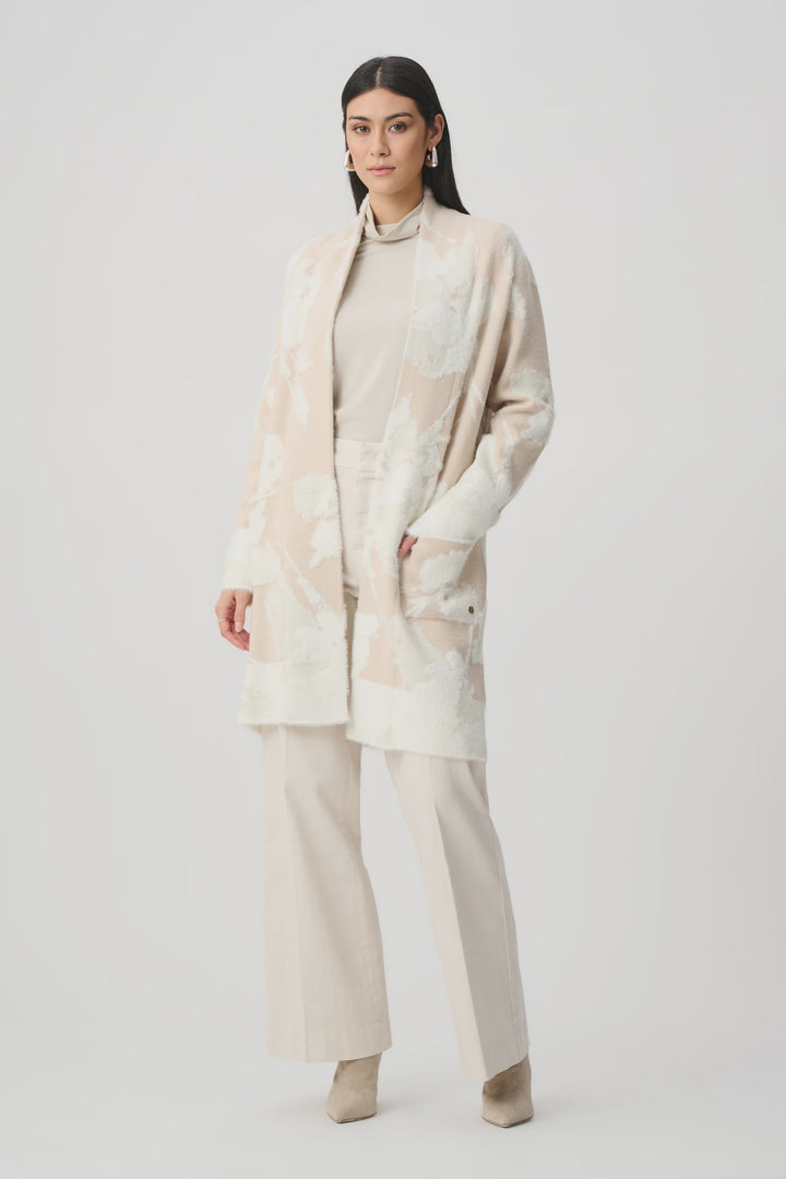 Joseph Ribkoff Jacquard Long Cardigan