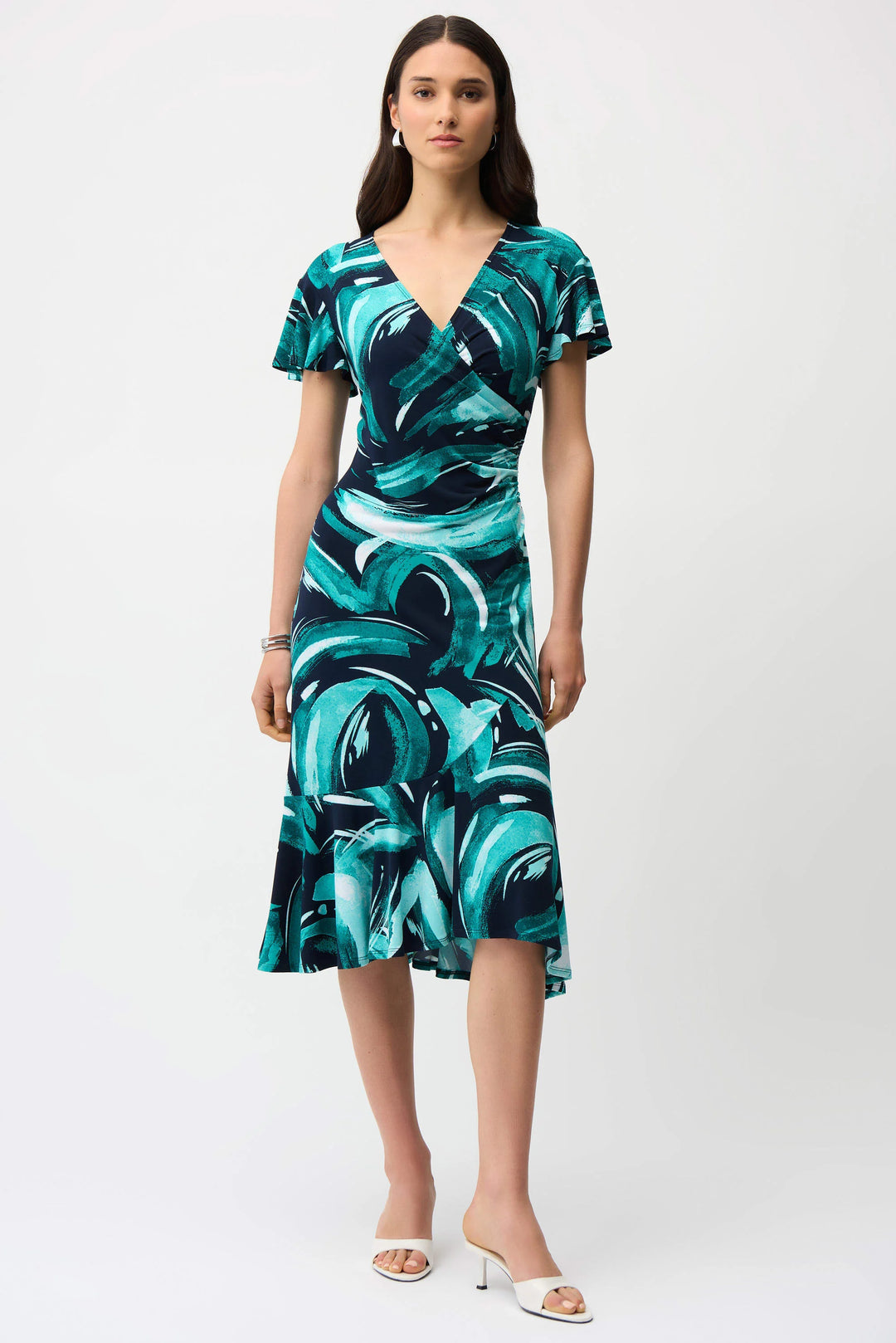 Joseph Ribkoff Abstract Wrap Dress
