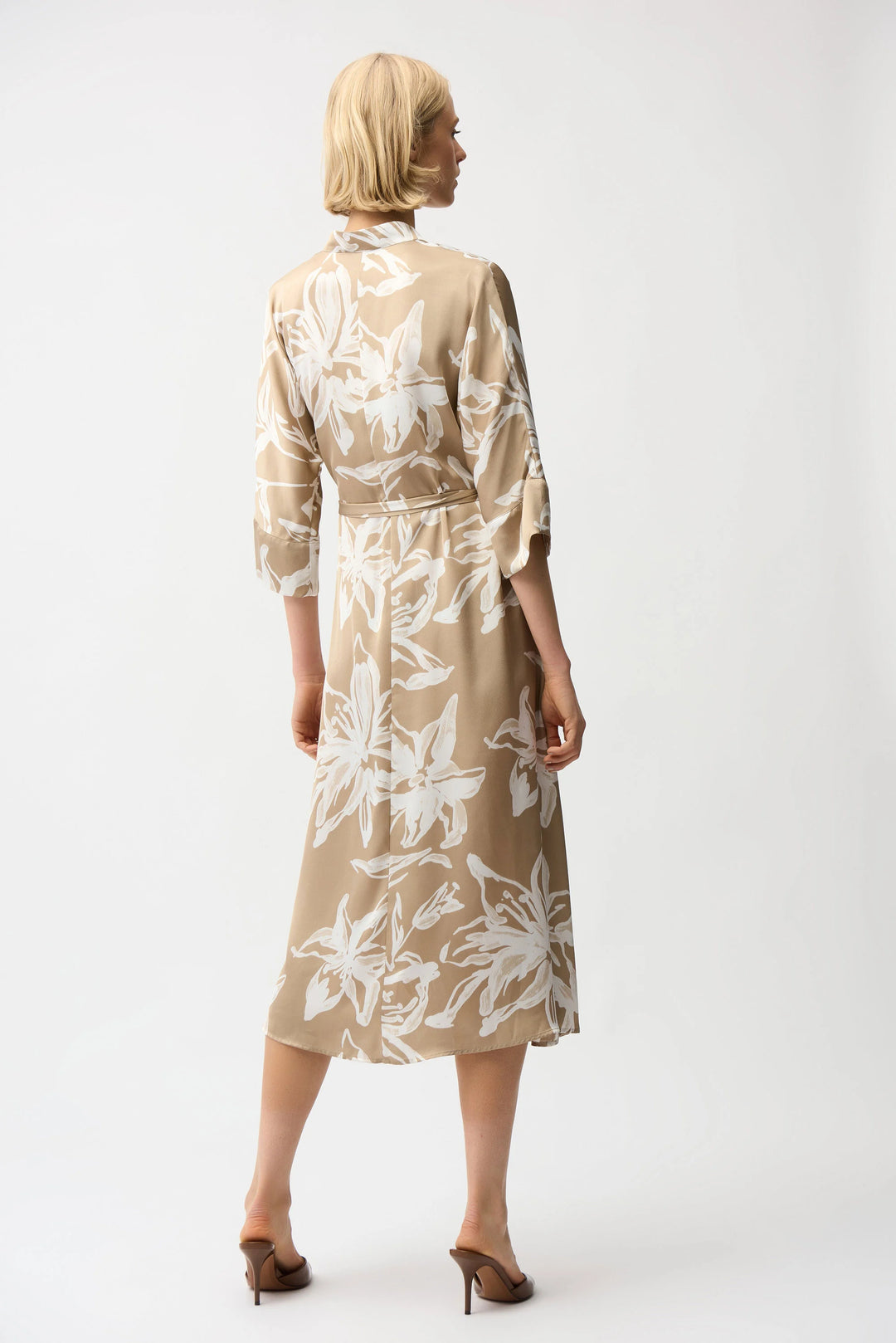 Joseph Ribkoff Floral Print Trapeze Shirt Dress