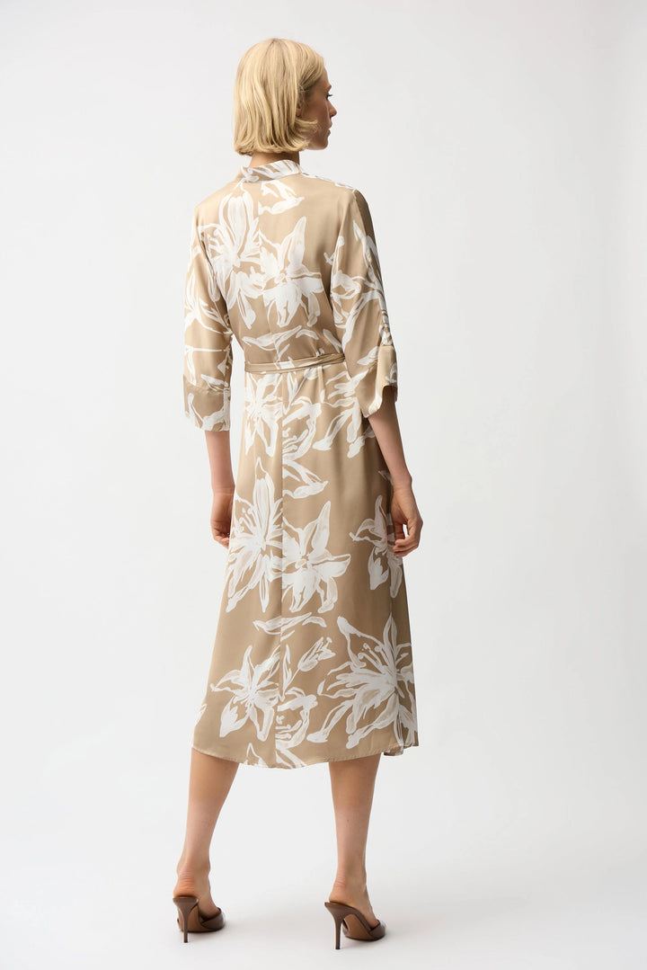 Joseph Ribkoff Floral Print Trapeze Shirt Dress
