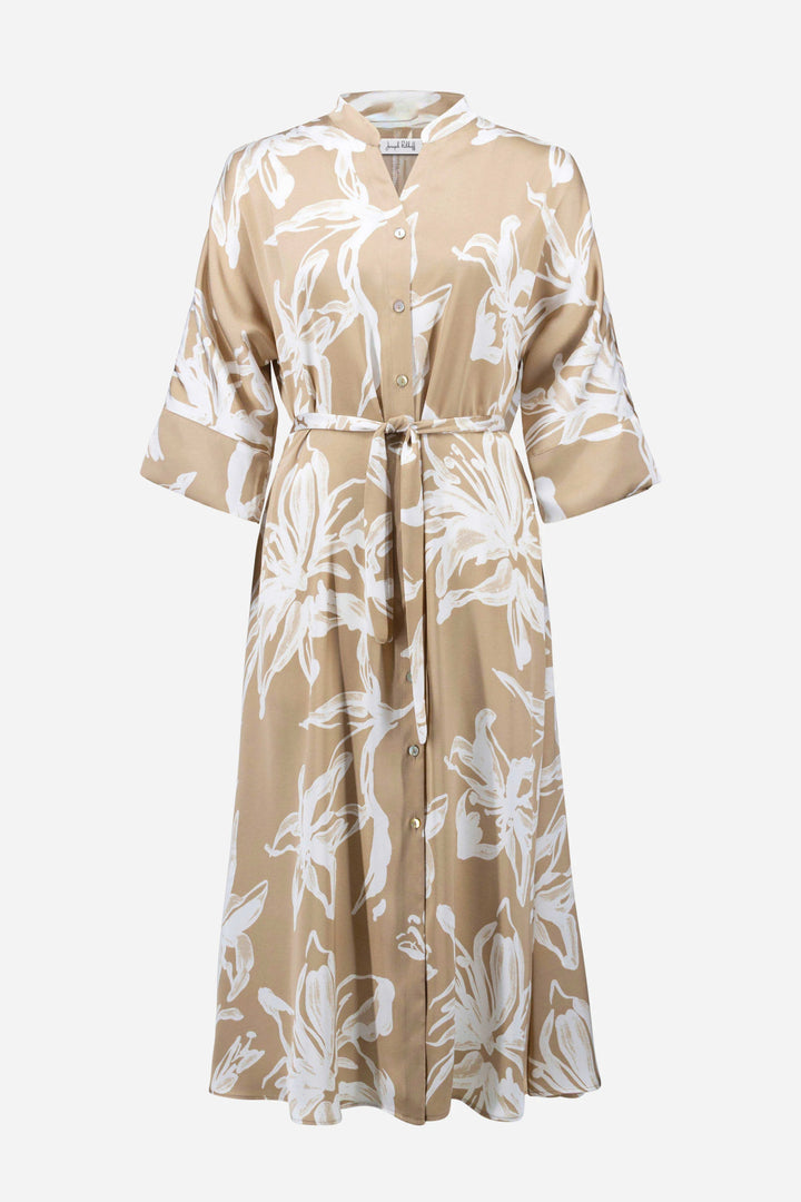 Joseph Ribkoff Floral Print Trapeze Shirt Dress