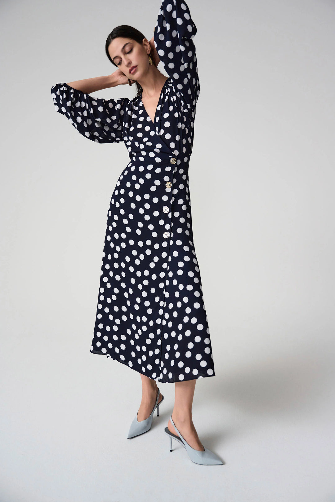 Joseph Ribkoff Dot Wrap Dress
