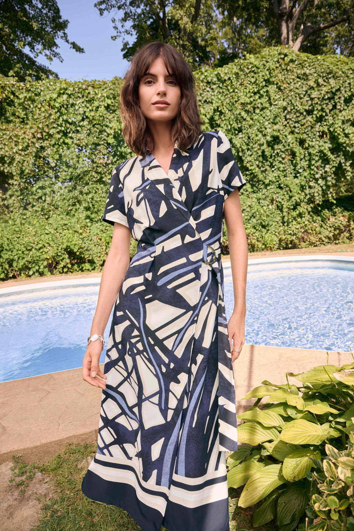 Joseph Ribkoff Abstract Print Dress