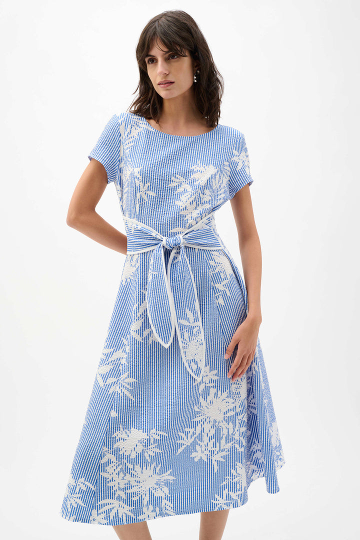 Joseph Ribkoff Woven Seersucker Dress