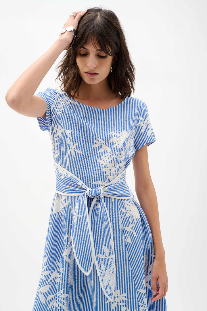 Joseph Ribkoff Woven Seersucker Dress