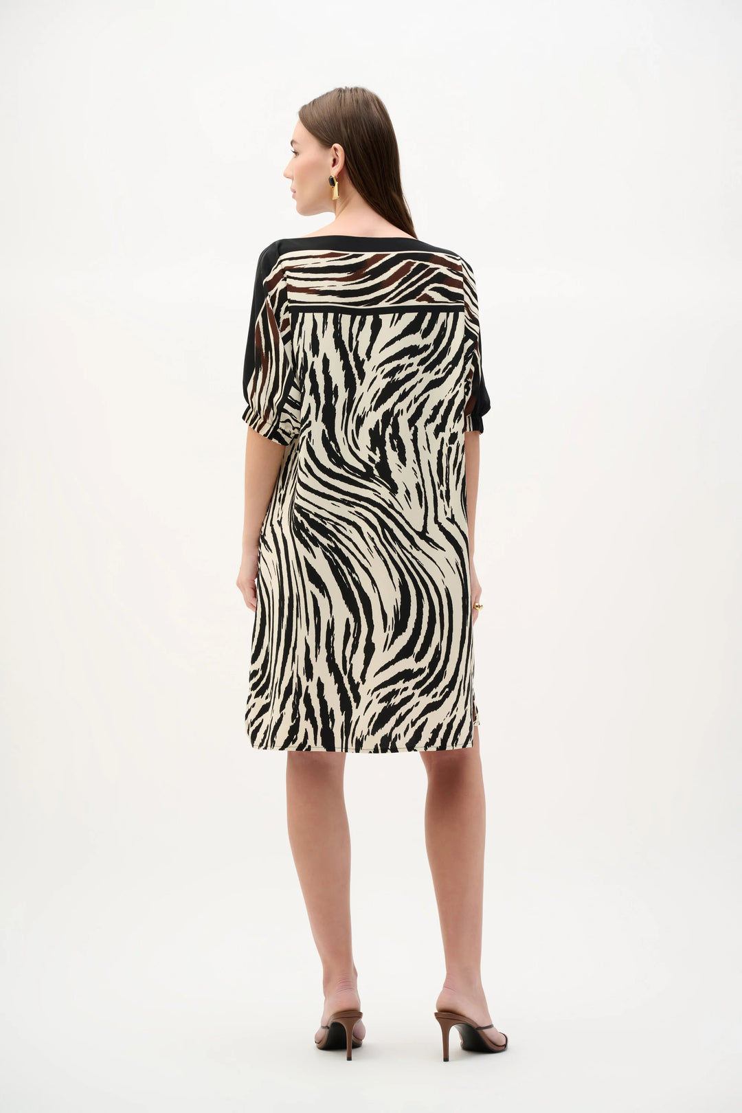 Joseph Ribkoff Woven Animal Print Dress
