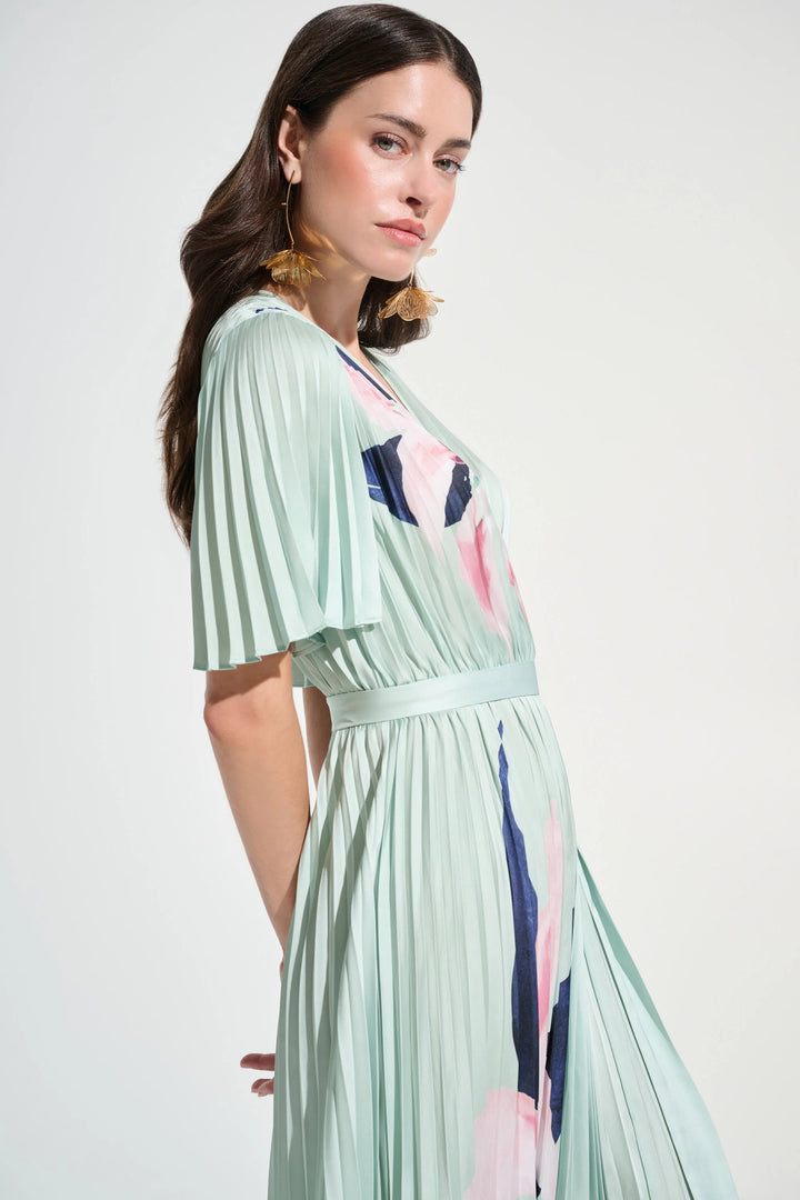 Joseph Ribkoff Satin Floral Print Dress