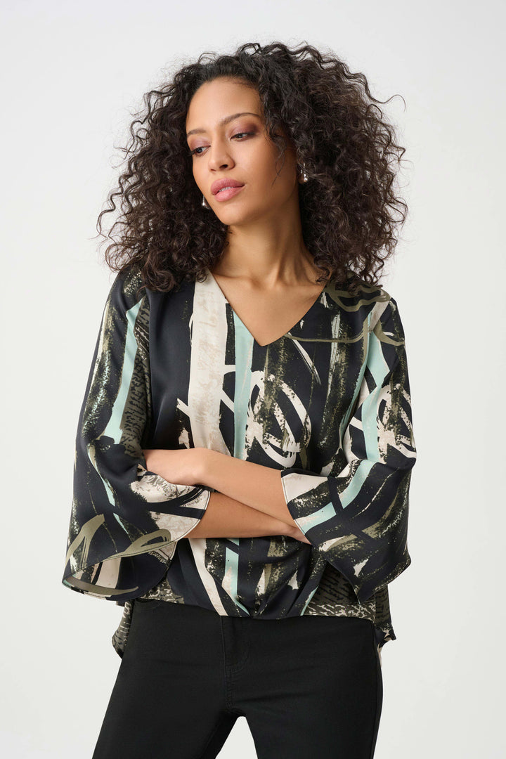 Joseph Ribkoff Satin Boxy Top