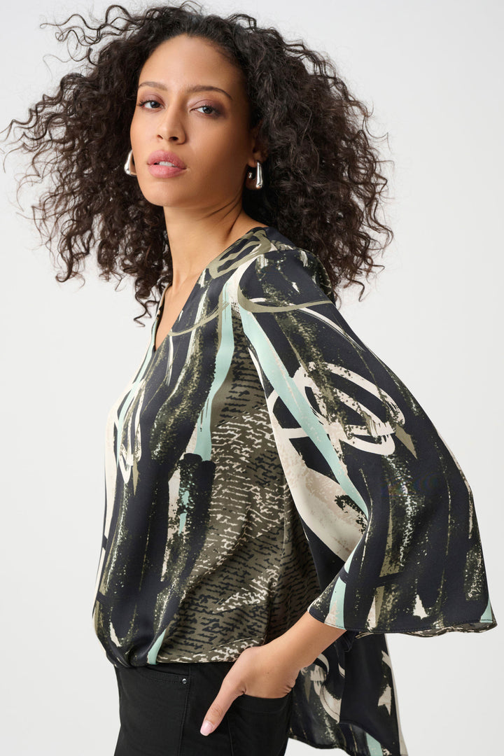 Joseph Ribkoff Satin Boxy Top