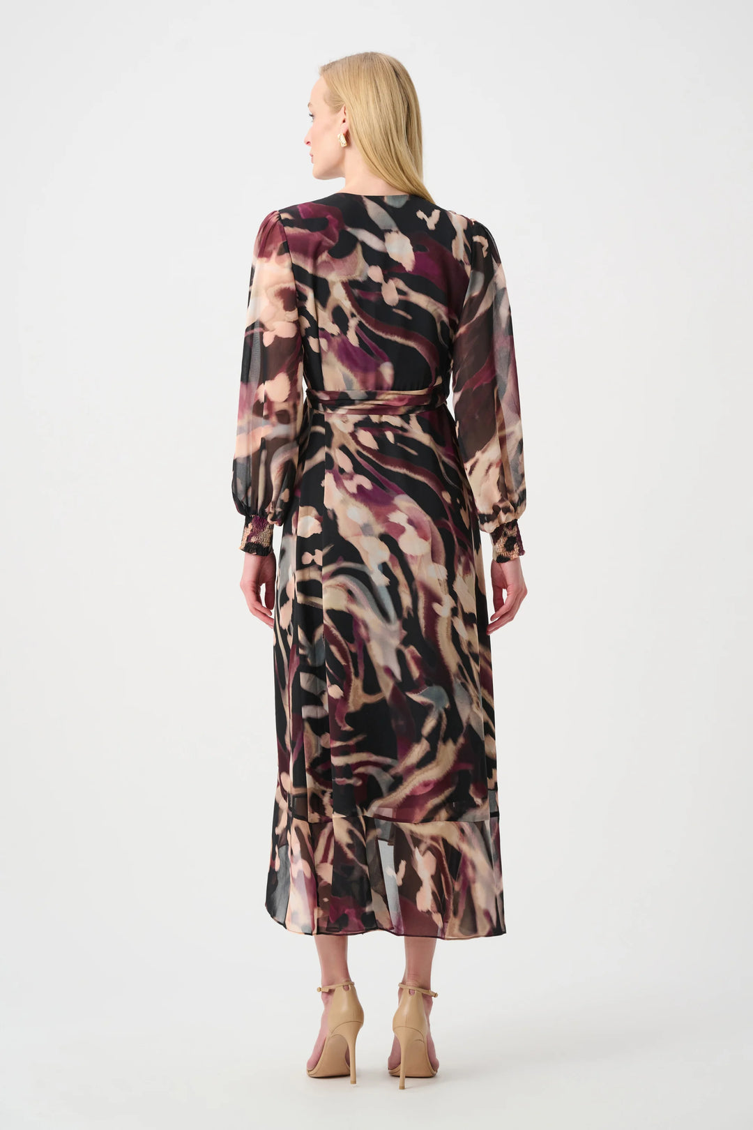 Joseph Ribkoff Chiffon Wrap Dress