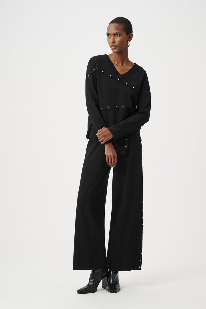 Joseph Ribkoff Asymmetric Sweater with Stud Detail