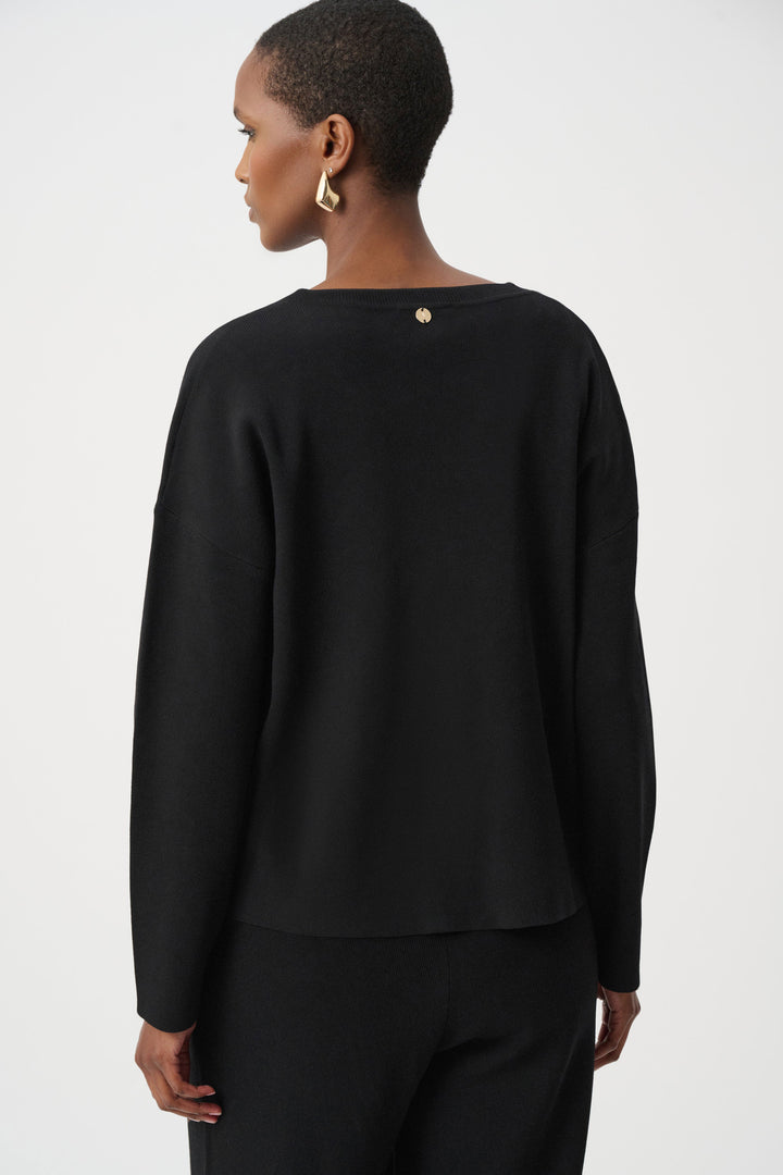 Joseph Ribkoff Asymmetric Sweater with Stud Detail