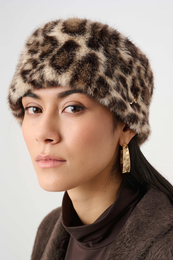 Joseph Ribkoff Faux Fur Leopard Print Headband