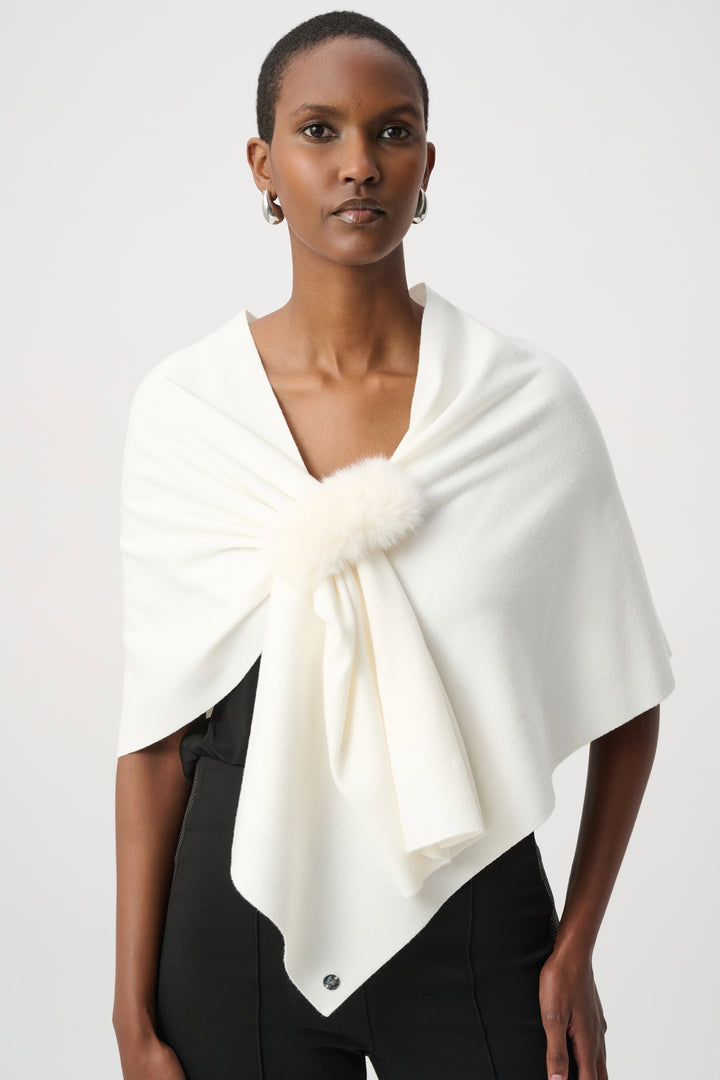 Joseph Ribkoff Faux Fur Draped Cover Up