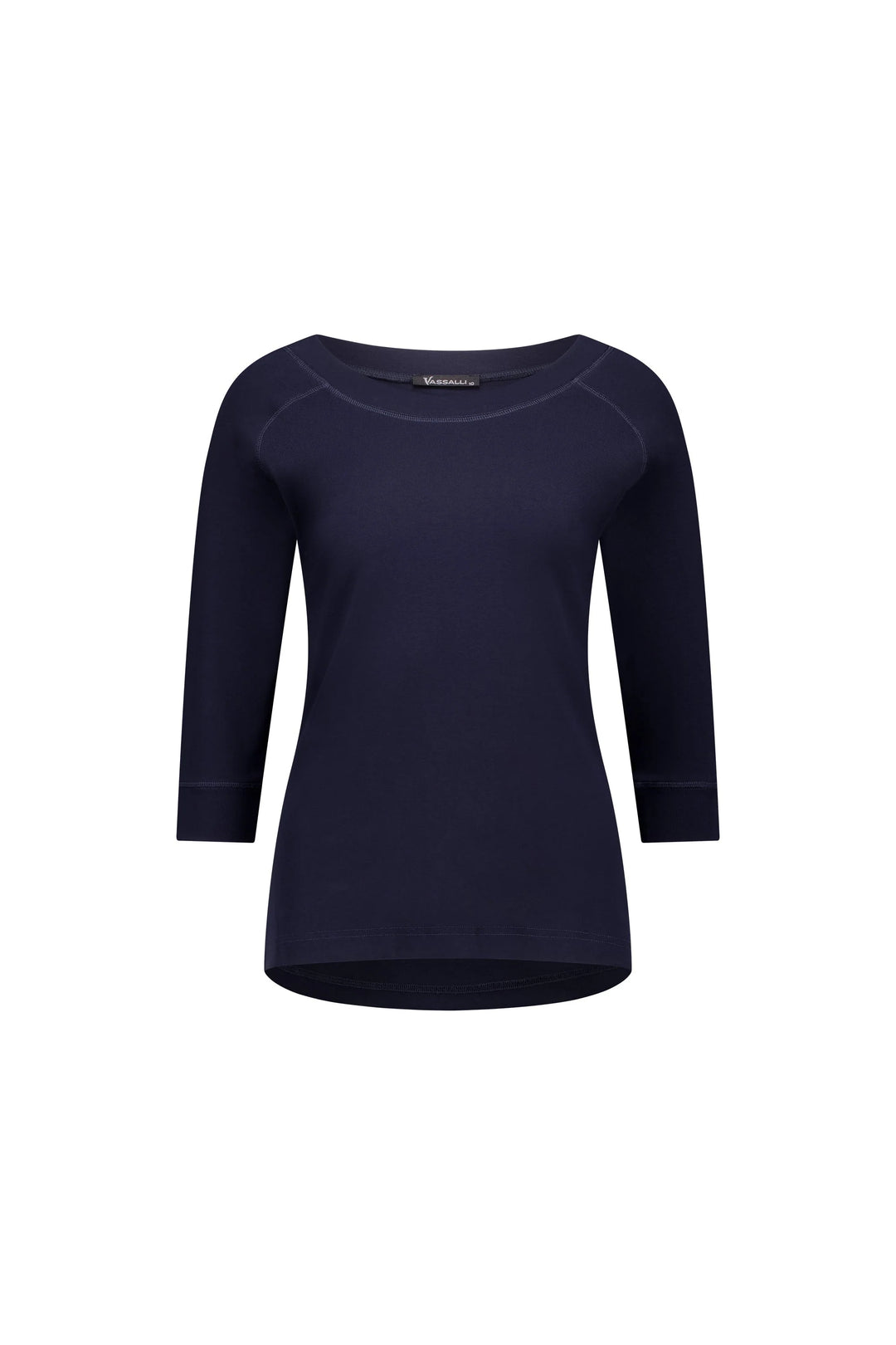 Vassalli Boat Neck 3/4 Sleeve Top
