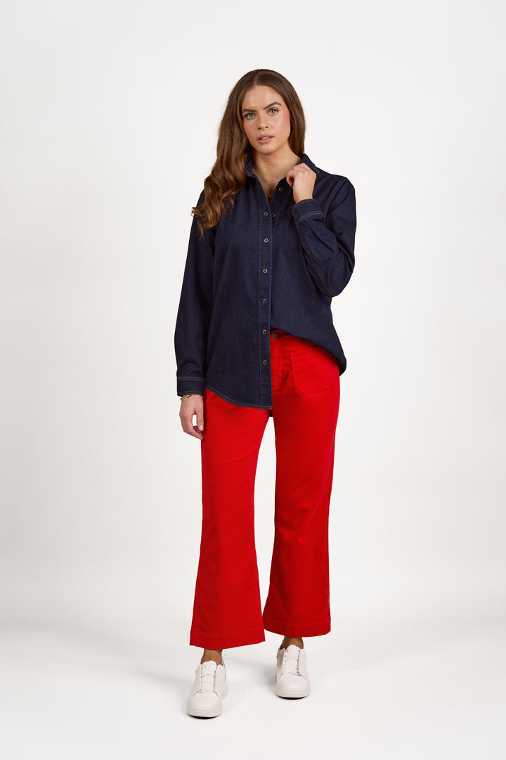Vassalli Denim Shirt with Poppers