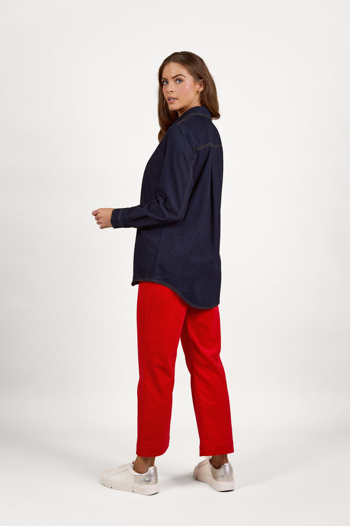 Vassalli Denim Shirt with Poppers