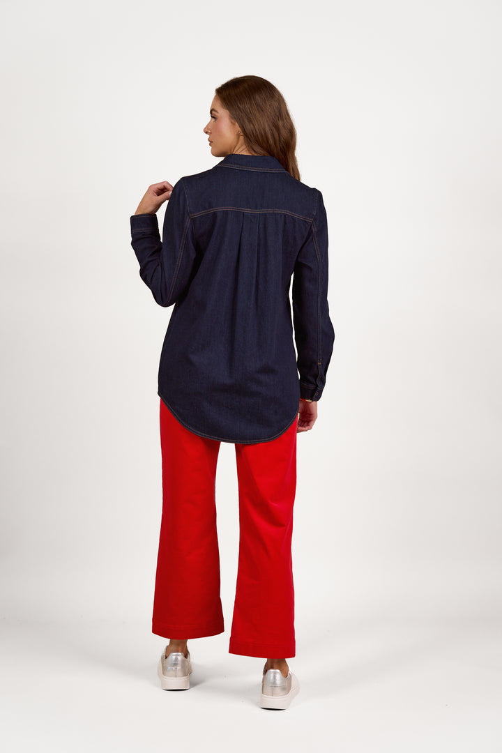 Vassalli Denim Shirt with Poppers