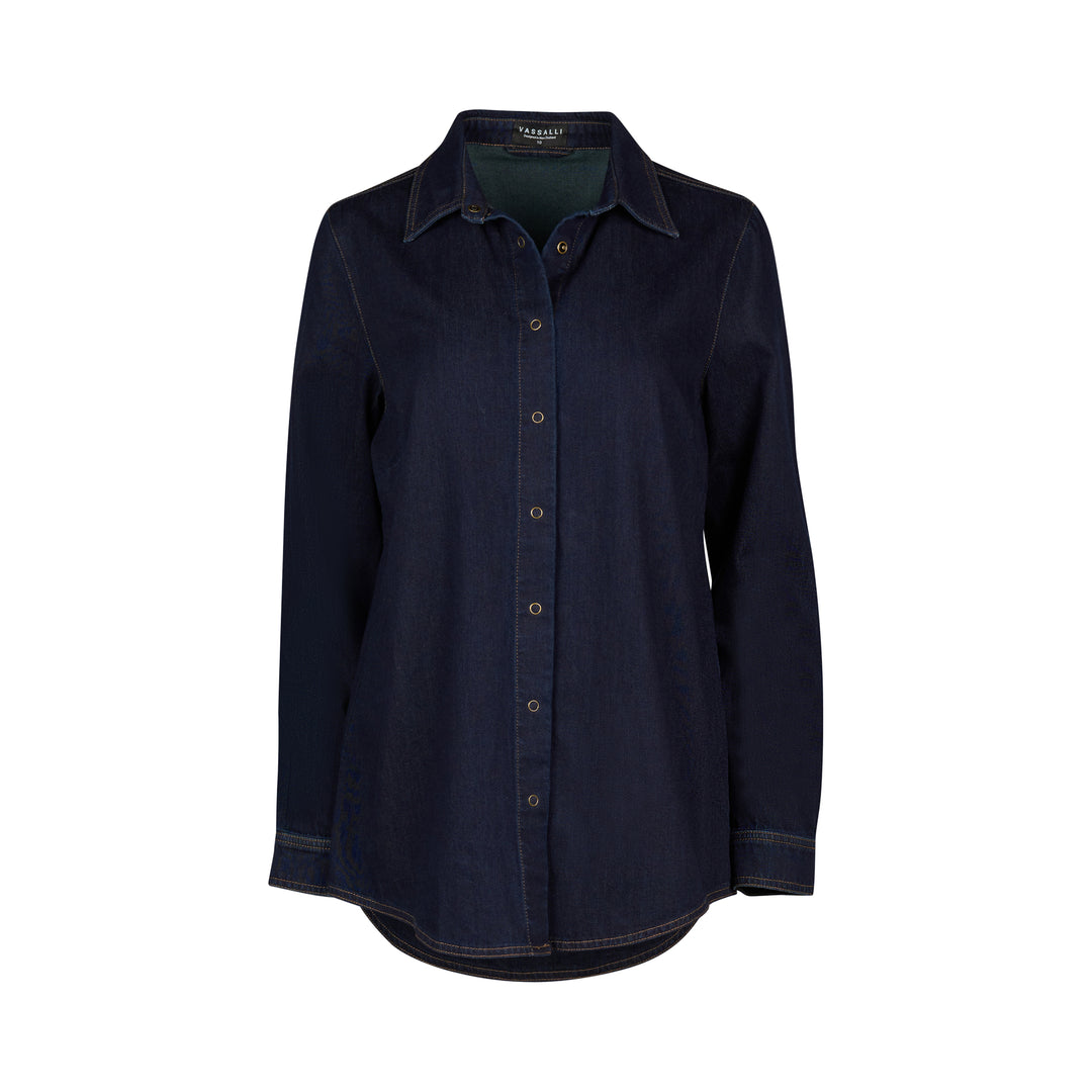 Vassalli Denim Shirt with Poppers