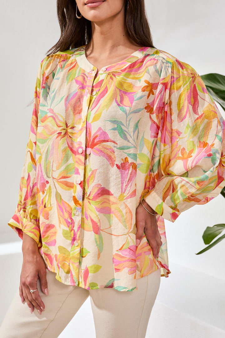 Tribal Dolman Sleeve Blouse