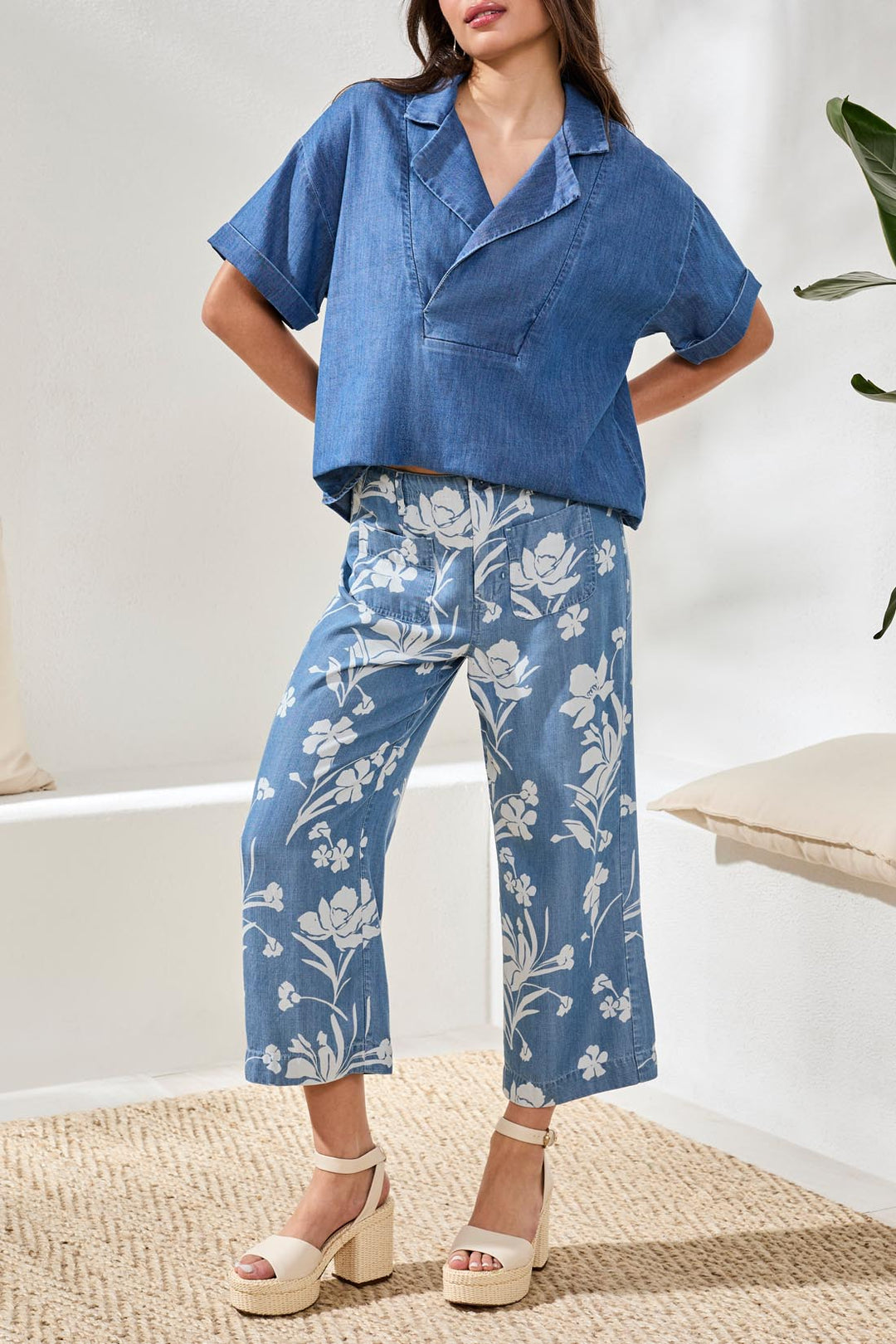 Tribal Flowy Popover Shirt