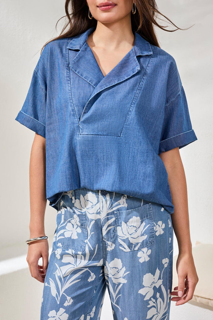 Tribal Flowy Popover Shirt