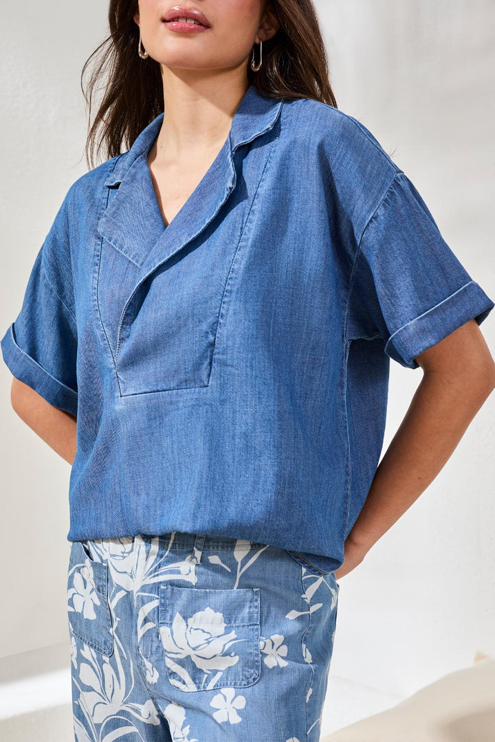 Tribal Flowy Popover Shirt