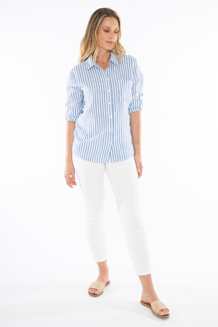 Jump Striped Linen Shirt