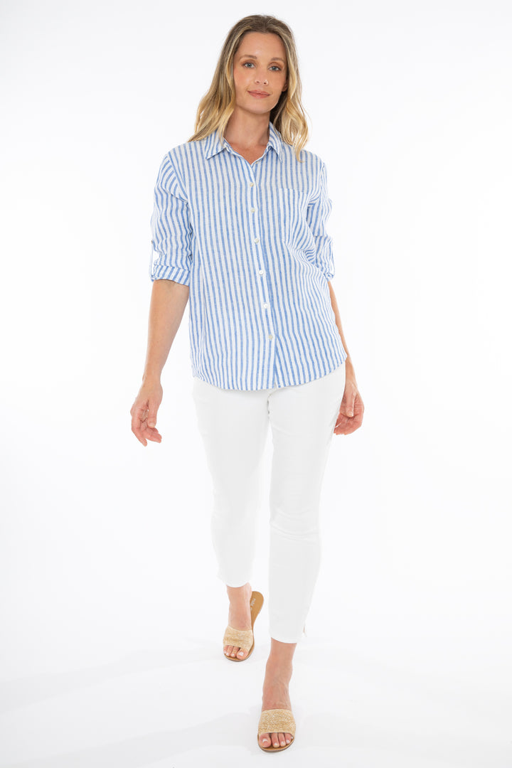 Jump Striped Linen Shirt