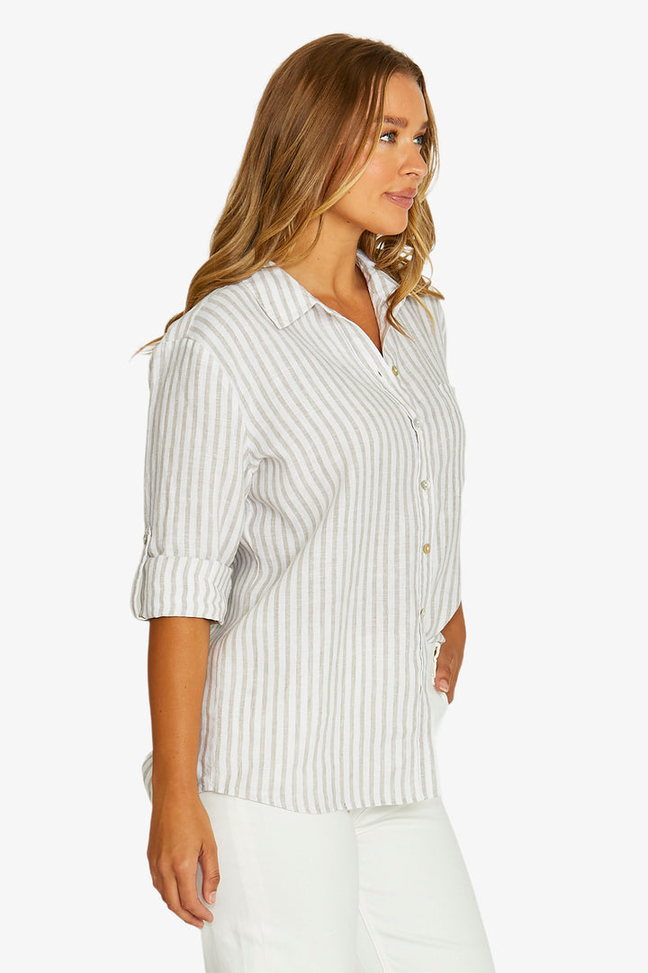 Jump Striped Linen Shirt