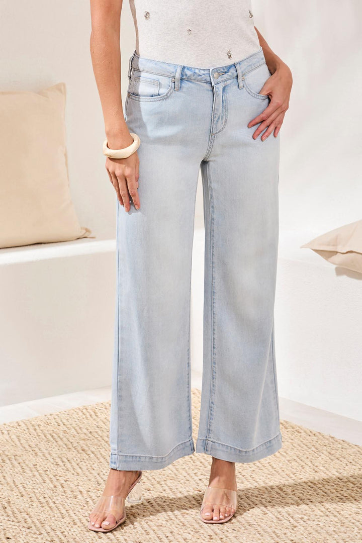 Tribal Audrey Flowy Wide Leg Jeans