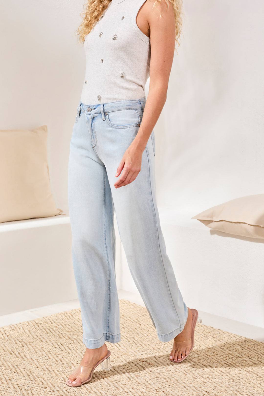 Tribal Audrey Flowy Wide Leg Jeans