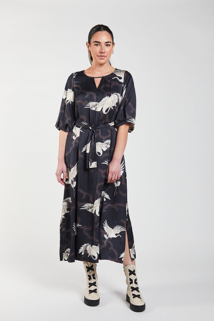 Obi Crane Shift Dress
